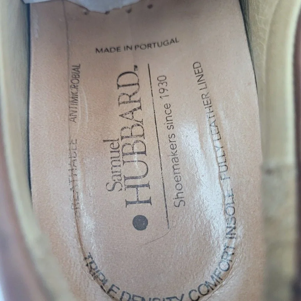 Samuel Hubbard Founder Oxford Work Shoes Chestnut Brown Leather Men's Size 9